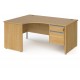 Harlow Panel End Ergonomic Desk with Two Drawer Pedestal